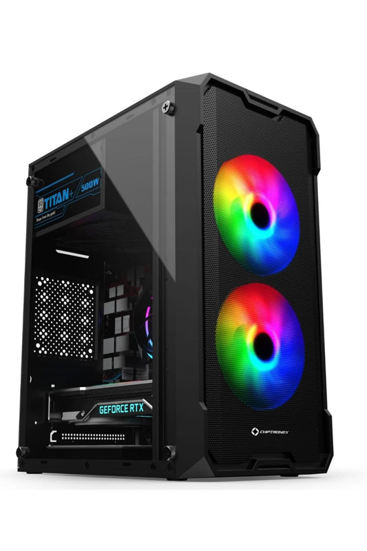 Budget Gaming PC Core i5 2400,8GB RAM, 256GB NVMe SSD,500GB HDD,GT 730 4GB Graphic Card, Windows 10,Gaming Cabinet RGB Fan Light